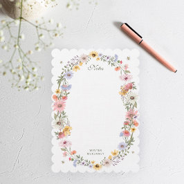 Tarjeta Pequeña Nombre personalizado de flor de flores silvestres 