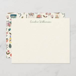 Tarjeta Pequeña Nombre personalizado de la naturaleza floral de la