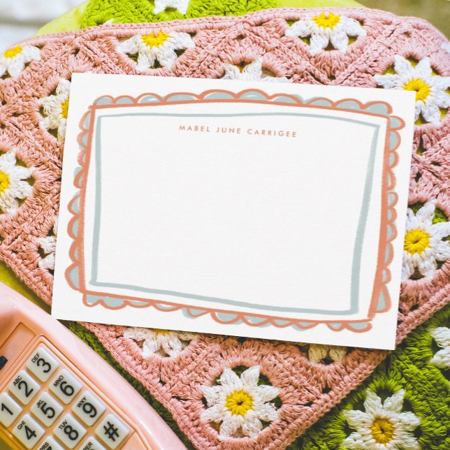 Tarjeta Pequeña Nombre personalizado de la vieira pintada rosa y a (Subido por el creador)