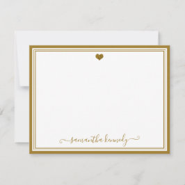 Tarjeta Pequeña Nombre personalizado del corazón de oro de la moda
