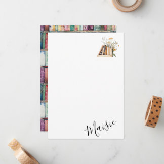 Tarjeta Pequeña Nombre personalizado del gusano de biblioteca