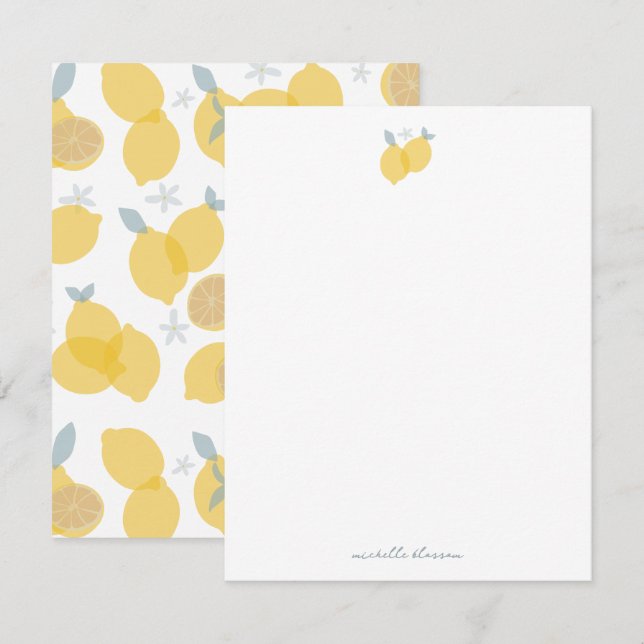Tarjeta Pequeña Nombre personalizado del patrón de cítricos de Pas (Anverso / Reverso)