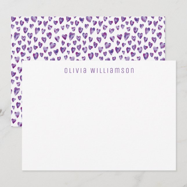 Tarjeta Pequeña Nombre personalizado del patrón del corazón de amo (Anverso / Reverso)