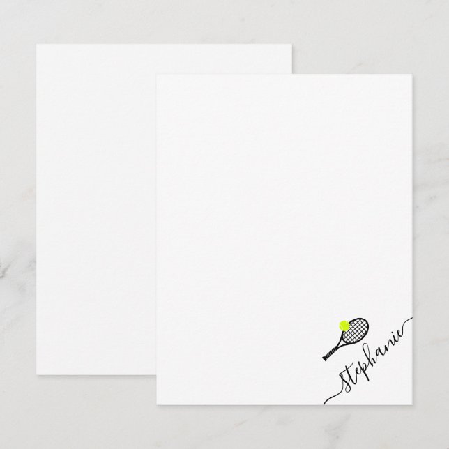 Tarjeta Pequeña Nombre personalizado del tenis (Anverso / Reverso)