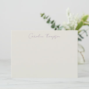 Tarjeta Pequeña Nombre personalizado en letra cursiva moderna mora