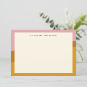 Tarjeta Pequeña Nombre personalizado moderno del borde rosa de la