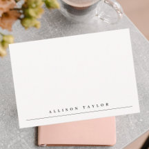 Nombre Personalizado Negro Elegante Sencillo