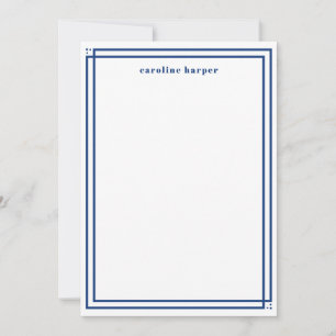 Tarjeta Pequeña Nombre personalizado Personalizado blanco y marina