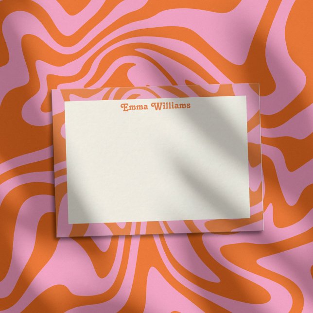 Tarjeta Pequeña Nombre personalizado retro moderno (Subido por el creador)