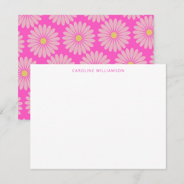 Tarjeta Pequeña Nombre personalizado rosa de la flor barata escand (Anverso / Reverso)