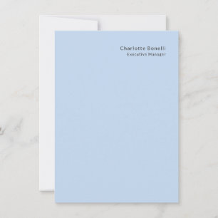 Tarjeta Pequeña Nombre Profesional Minimalista Moderno Azul