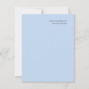Tarjeta Pequeña Nombre Profesional Minimalista Moderno Azul