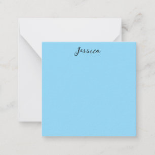 Tarjeta Pequeña Nombre profesional simple elegante moderno azul