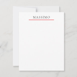 Tarjeta Pequeña Nombre propio decorativo chic sencillo simple negr