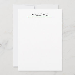 Tarjeta Pequeña Nombre Propio Decorativo Chic Sencillo Simple Negr