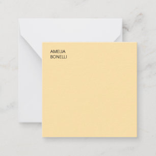Tarjeta Pequeña Nombre Propio Minimalista Moderno Beige