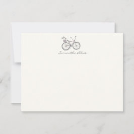 Tarjeta Pequeña Nombre simple personalizado Ilustracion de bicicle