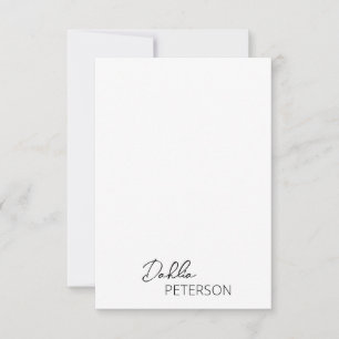 Tarjeta Pequeña Nombre simple y elegante moderno