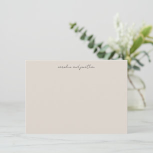 Tarjeta Pequeña Nombres elegantes de escritura en marfil personali