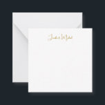 Tarjeta Pequeña Nombres profesionales de caligrafía color dorado e<br><div class="desc">¿Buscas una hermosa caligrafía con letra estética? Este diseño simple y llamativo es para ti. Este producto impresiona inmediatamente a quienes lo ven. El diseño fino y de buen gusto reflejará inmediatamente la calidad de tu relación y familia.</div>