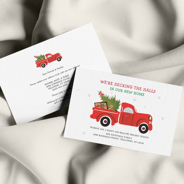 Tarjeta Pequeña Nos hemos mudado de vacaciones de Navidades (Subido por el creador)