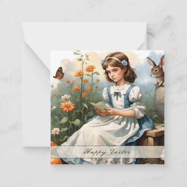 Tarjeta Pequeña Nostálgico Idyll de Pascua (Anverso)
