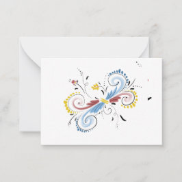 Tarjeta Pequeña Notecard en blanco