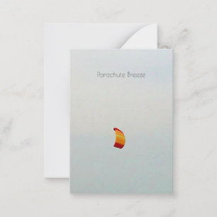 Tarjeta Pequeña Notecard, Personalizado de la brisa paracaidista