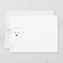 Tarjeta Pequeña Notecard plano blanco de pinza de búsqueda suave