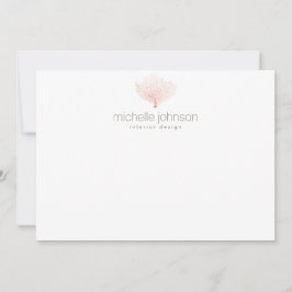 Tarjeta Pequeña Notecard plano de ventilador de agua del mar de or