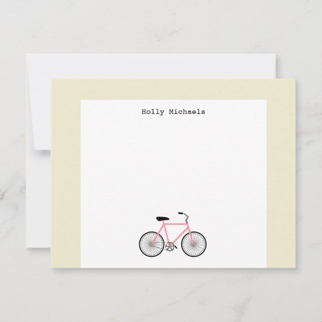 Tarjeta Pequeña Notecard plano personalizado para bicicletas (Anverso)