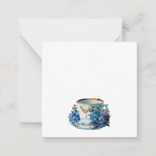 TARJETA PEQUEÑA NOTECARIO PLANO : TEACUP VINTAGE