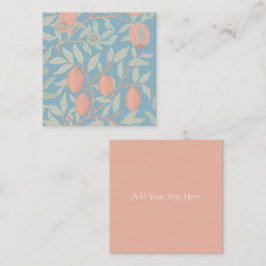 TARJETA PEQUEÑA NOTECARIO PLANO : WILLIAM MORRIS ; POMEGRANADOS