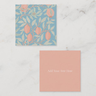 TARJETA PEQUEÑA NOTECARIO PLANO : WILLIAM MORRIS ; POMEGRANADOS