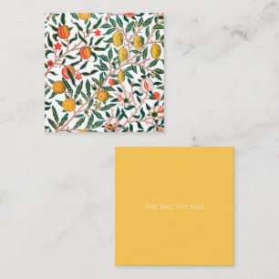 TARJETA PEQUEÑA NOTECARIO PLANO : WILLIAM MORRIS ; POMEGRANADOS