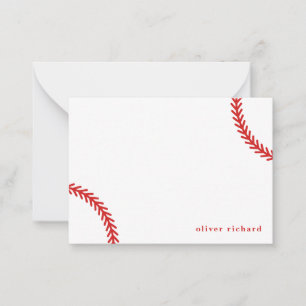 Tarjeta Pequeña Notecas de béisbol personalizadas
