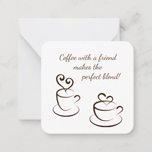 Tarjeta Pequeña Notecas de café personalizadas (Anverso)