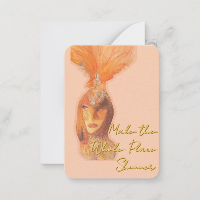 Tarjeta Pequeña Notecas de la era Showgirl (Anverso)