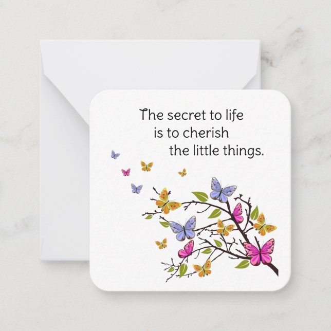 Tarjeta Pequeña Notecas de mariposa (Anverso)