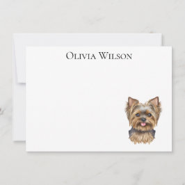 Tarjeta Pequeña Notecas personalizadas con yorkie