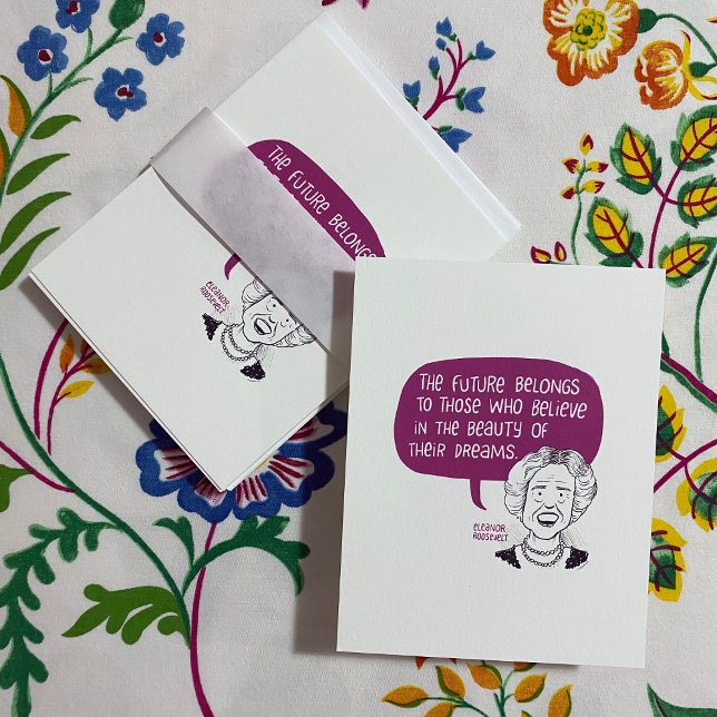 Tarjeta Pequeña Notecas planas y sobres de Eleanor Roosevelt (Subido por el creador)