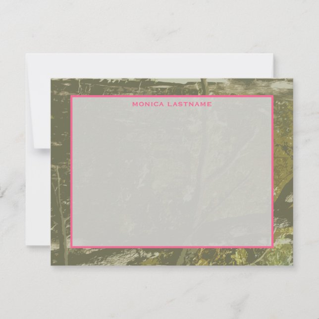 Tarjeta Pequeña Notecnología plana personalizada de camuflaje y ro (Anverso)