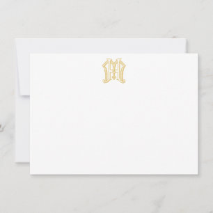 Tarjeta Pequeña Notecnológicos monograma HM o MH Monograma