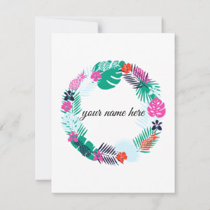 Tarjeta Pequeña Notecnos tropicales personalizados