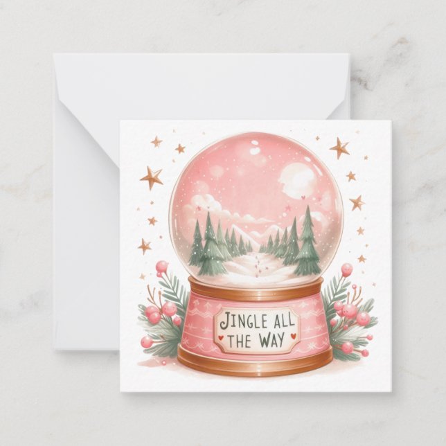 Tarjeta Pequeña Notelets de Navidades de corte (Anverso)