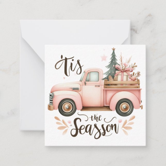 Tarjeta Pequeña Notelets de Navidades de corte (Anverso)