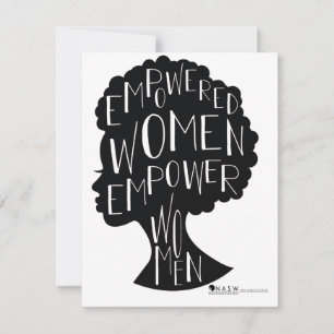 Tarjeta Pequeña Noticieros de mujeres empoderadas