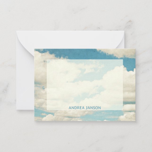 Tarjeta Pequeña Nube vintage (Anverso)