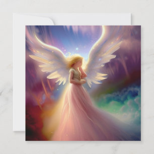 Tarjeta Pequeña Nubes arcoiris de arte del cielo