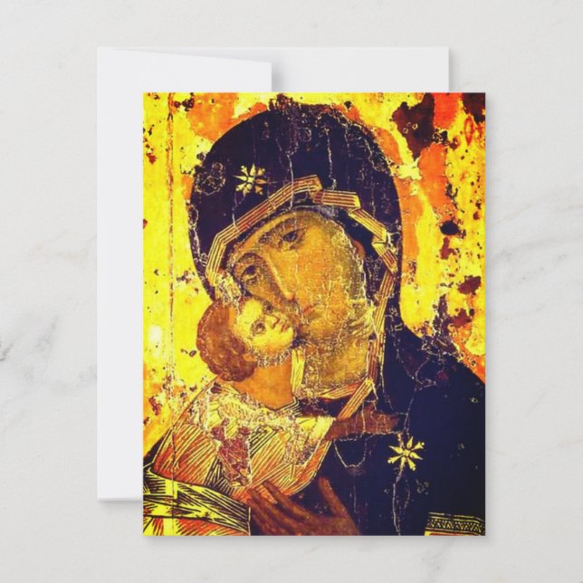 Tarjeta Pequeña Nuestra Señora de Vladimir (Anverso)